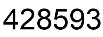 Number 428593 black image