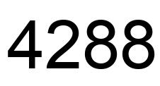 Número 4288 imagen negro