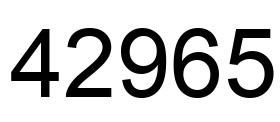 Number 42965 black image