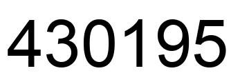 Number 430195 black image