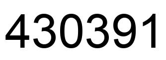 Number 430391 black image