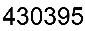 Number 430395 black image