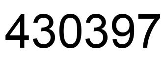 Número 430397 imagen negro