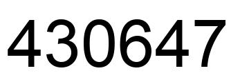 Number 430647 black image
