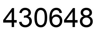 Number 430648 black image