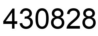 Number 430828 black image