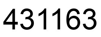 Number 431163 black image