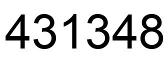 Number 431348 black image