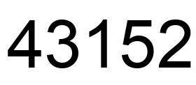 Number 43152 black image