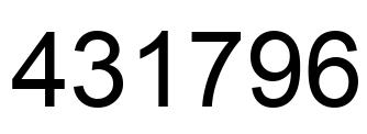 Number 431796 black image