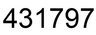 Number 431797 black image