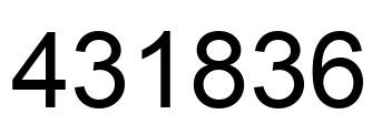 Número 431836 imagen negro