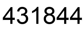 Número 431844 imagen negro