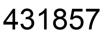 Número 431857 imagen negro