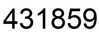 Número 431859 imagen negro