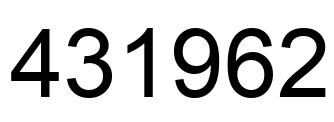 Number 431962 black image