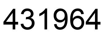 Number 431964 black image