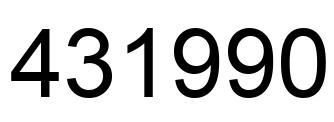 Number 431990 black image