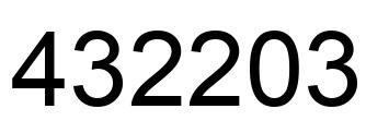 Número 432203 imagen negro