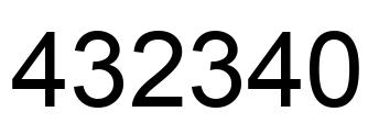 Número 432340 imagen negro