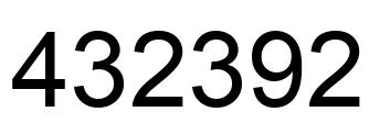 Número 432392 imagen negro