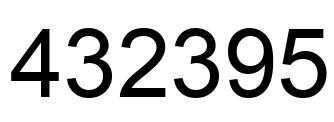 Número 432395 imagen negro