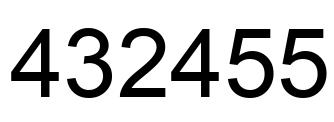 Number 432455 black image