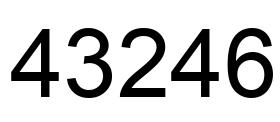 Number 43246 black image