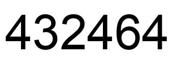 Number 432464 black image