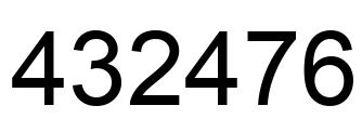 Number 432476 black image