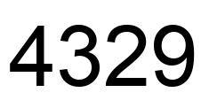 Número 4329 imagen negro