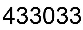 Number 433033 black image