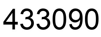 Number 433090 black image