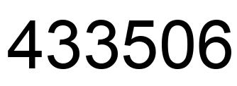 Number 433506 black image