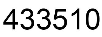 Number 433510 black image