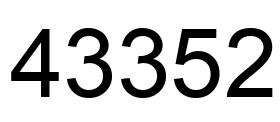 Number 43352 black image