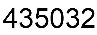 Número 435032 imagen negro