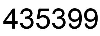 Number 435399 black image