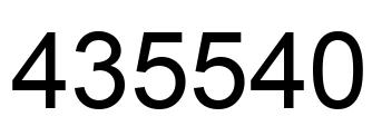 Número 435540 imagen negro