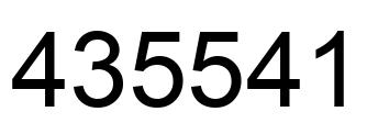 Número 435541 imagen negro