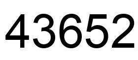 Número 43652 imagen negro