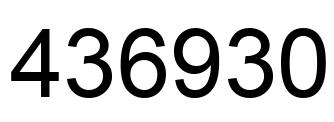 Número 436930 imagen negro