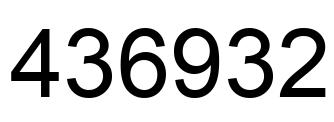 Número 436932 imagen negro