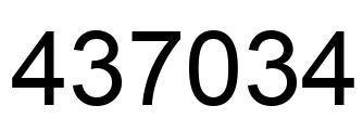 Number 437034 black image