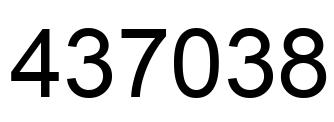 Number 437038 black image
