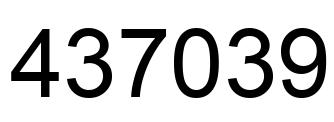 Número 437039 imagen negro