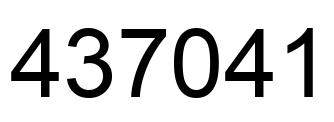 Number 437041 black image