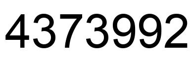 Número 4373992 imagen negro