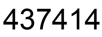 Número 437414 imagen negro