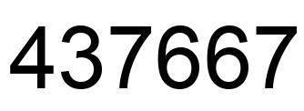 Number 437667 black image